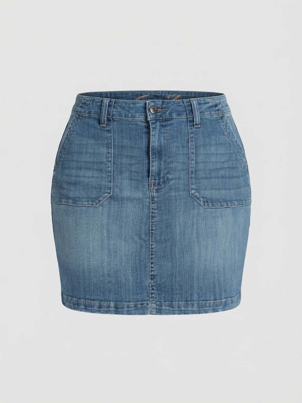 Seven7 Utility Skirt Size 14 Blue Denim Mini